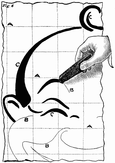 Figure 6: Tracing the pencil lines with chalk.