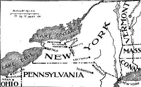 Map of Fayette and Kirtland