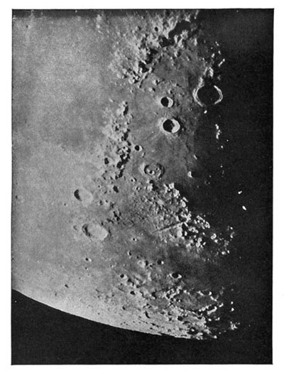 THE LUNAR ALPS, APENNINES, AND CAUCASUS. Photographed with the Lick Telescope.