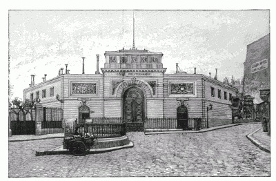 ENTRANCE FAADE OF THE COLE POLYTECHNIQUE. Engraved, from a photograph, by E. Tilly.
