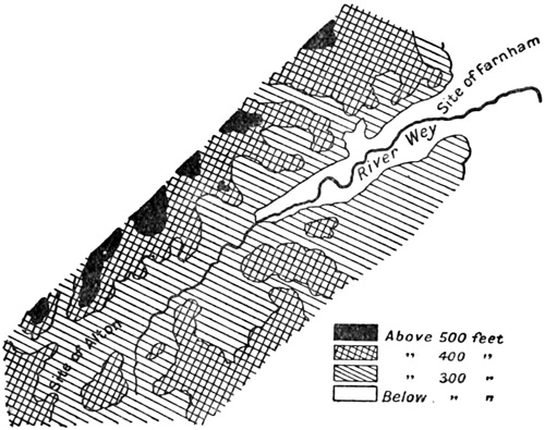 Contour lines, River Wey