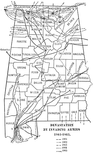 DEVASTATION BY INVADING ARMIES 1861-1865.