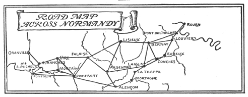 ROAD MAP ACROSS NORMANDY