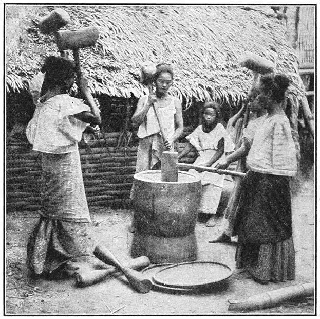 Pounding Rice in Mortar