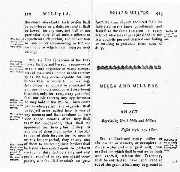 Laws of the Territory of Illinois, Revised and
Digested under the Authority of the Legislature. By Nathaniel Pope