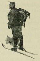 Drawing of a skier