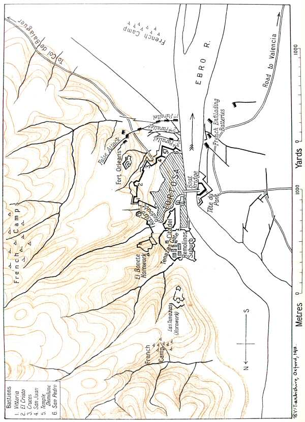 Map of the siege of Tortosa