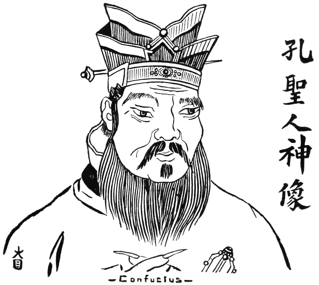 孔聖人神像 —Confucius—